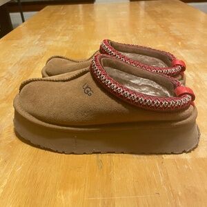 Ugg tazz suede platform slippers